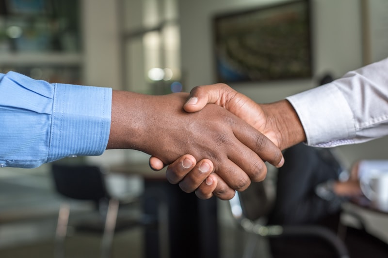 Business deal handshake