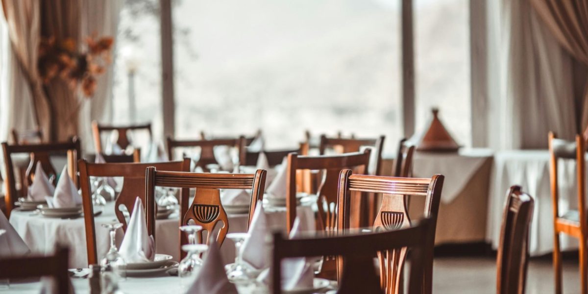 Dining room of a fully equipped fine restaurant for sale in Geelong, Victoria