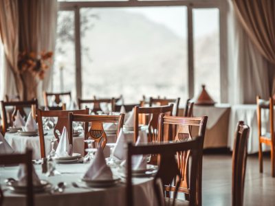 Dining room of a fully equipped fine restaurant for sale in Geelong, Victoria